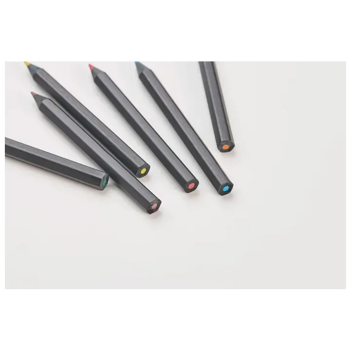 6 black colouring pencils - MO2468 (MOCN#03)